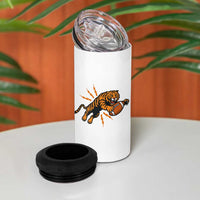 Funny Bengal Tiger Football 4 in 1 Can Cooler Tumbler Game Day Jungle Spirit - Wonder Print Shop