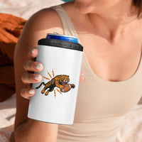 Funny Bengal Tiger Football 4 in 1 Can Cooler Tumbler Game Day Jungle Spirit - Wonder Print Shop