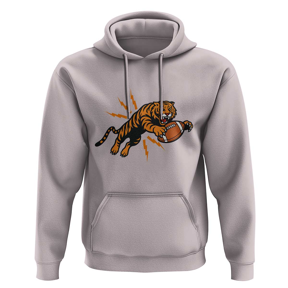 Funny Bengal Tiger Football Hoodie Game Day Jungle Spirit - Wonder Print Shop