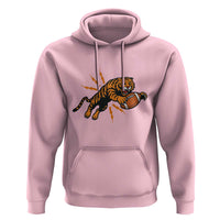 Funny Bengal Tiger Football Hoodie Game Day Jungle Spirit - Wonder Print Shop