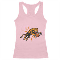 Funny Bengal Tiger Football Racerback Tank Top Game Day Jungle Spirit - Wonder Print Shop