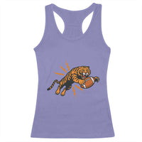 Funny Bengal Tiger Football Racerback Tank Top Game Day Jungle Spirit - Wonder Print Shop