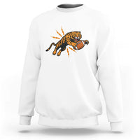 Funny Bengal Tiger Football Sweatshirt Game Day Jungle Spirit - Wonder Print Shop