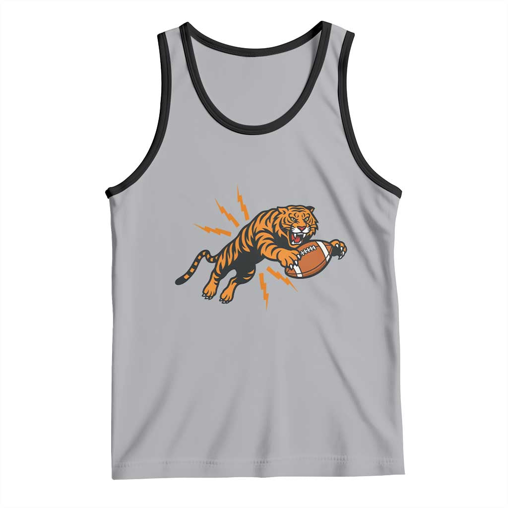 Funny Bengal Tiger Football Tank Top Game Day Jungle Spirit - Wonder Print Shop