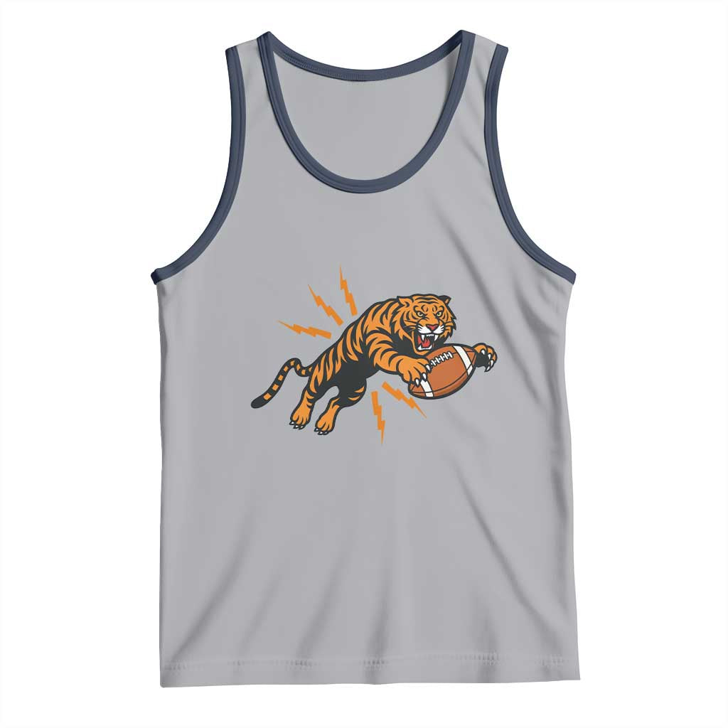 Funny Bengal Tiger Football Tank Top Game Day Jungle Spirit - Wonder Print Shop
