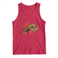 Funny Bengal Tiger Football Tank Top Game Day Jungle Spirit - Wonder Print Shop