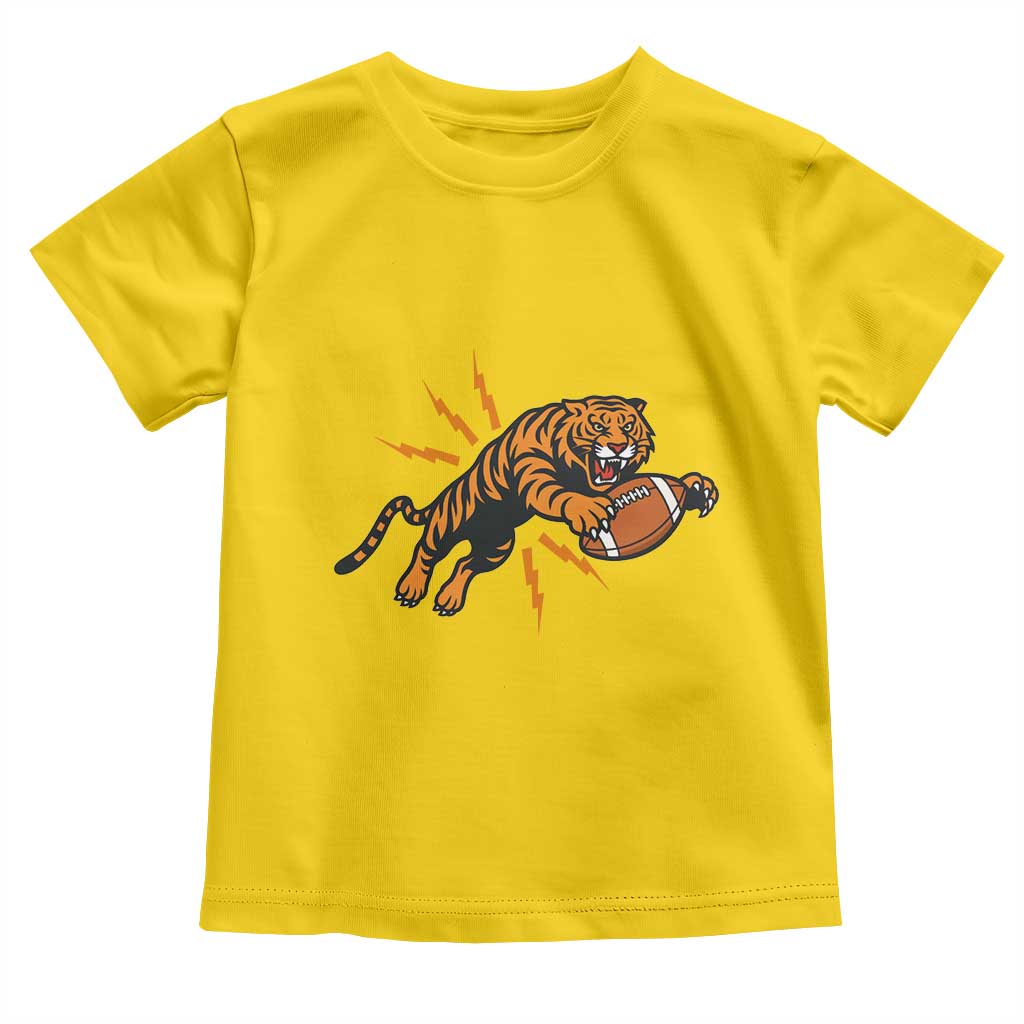 Funny Bengal Tiger Football Toddler T Shirt Game Day Jungle Spirit - Wonder Print Shop