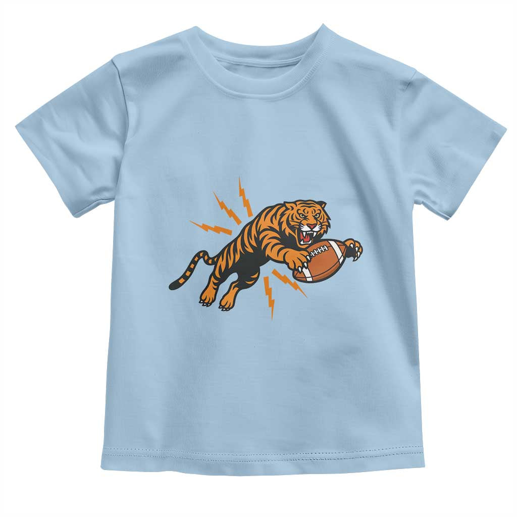 Funny Bengal Tiger Football Toddler T Shirt Game Day Jungle Spirit - Wonder Print Shop