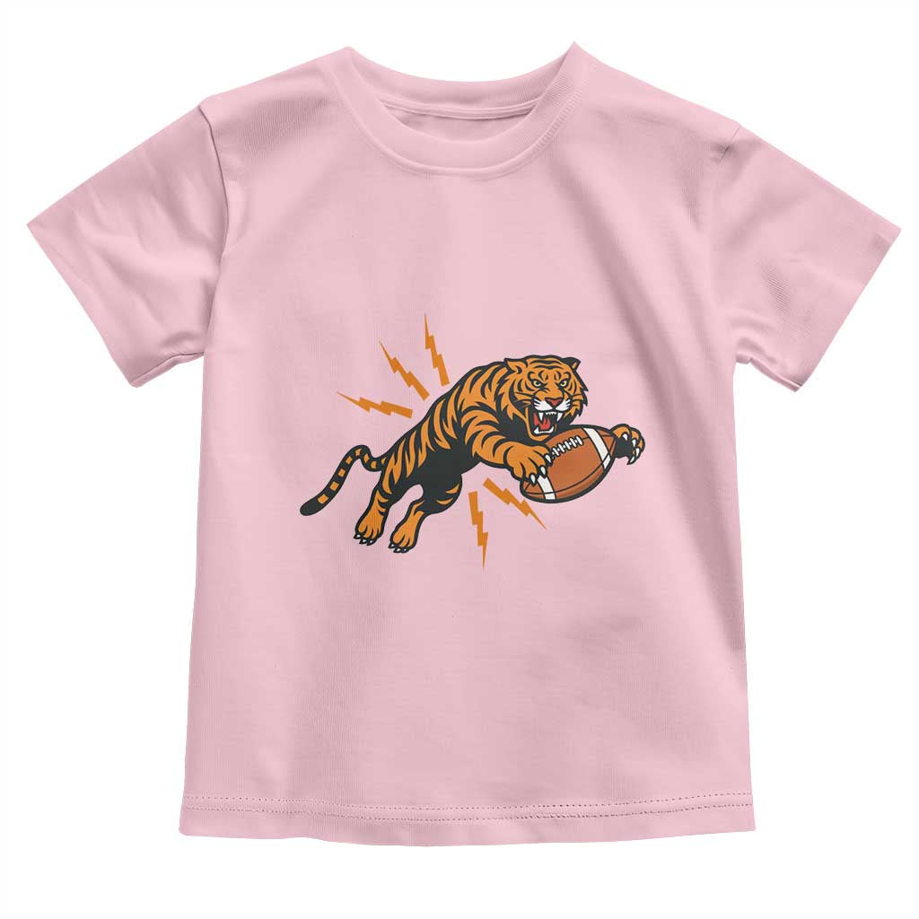 Funny Bengal Tiger Football Toddler T Shirt Game Day Jungle Spirit - Wonder Print Shop