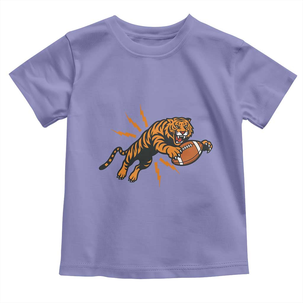 Funny Bengal Tiger Football Toddler T Shirt Game Day Jungle Spirit - Wonder Print Shop