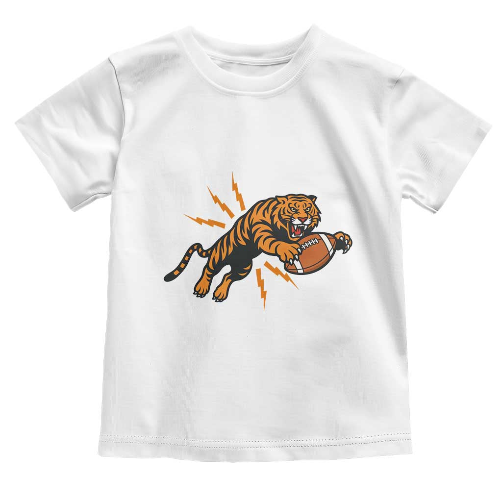 Funny Bengal Tiger Football Toddler T Shirt Game Day Jungle Spirit - Wonder Print Shop