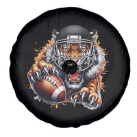 Funny Bengal Tiger With Helmet Spare Tire Cover Football Lover Gift - Wonder Print Shop