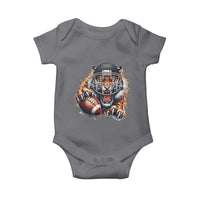 Funny Bengal Tiger With Helmet Baby Onesie Football Lover Gift - Wonder Print Shop