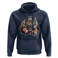 Funny Bengal Tiger With Helmet Hoodie Football Lover Gift - Wonder Print Shop