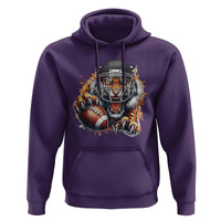 Funny Bengal Tiger With Helmet Hoodie Football Lover Gift - Wonder Print Shop