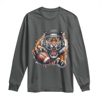 Funny Bengal Tiger With Helmet Long Sleeve Shirt Football Lover Gift - Wonder Print Shop