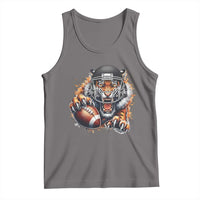 Funny Bengal Tiger With Helmet Tank Top Football Lover Gift - Wonder Print Shop