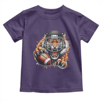 Funny Bengal Tiger With Helmet Toddler T Shirt Football Lover Gift - Wonder Print Shop