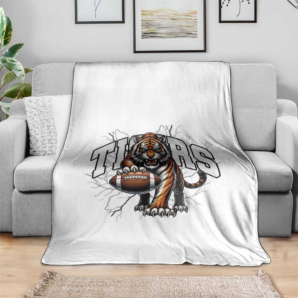 Funny Bengal Tiger Throw Blanket Gift For Football Lover - Wonder Print Shop