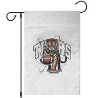 Funny Bengal Tiger Garden Flag Gift For Football Lover - Wonder Print Shop