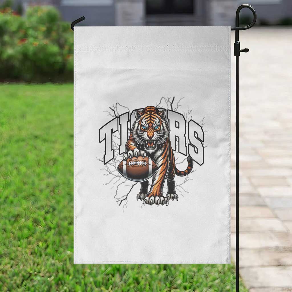 Funny Bengal Tiger Garden Flag Gift For Football Lover - Wonder Print Shop