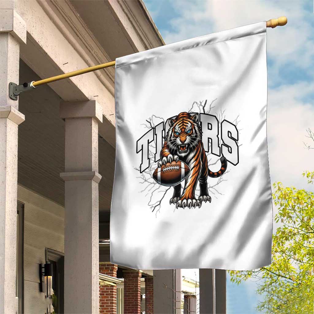 Funny Bengal Tiger Garden Flag Gift For Football Lover - Wonder Print Shop