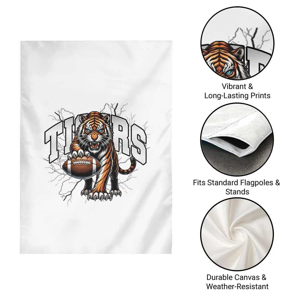Funny Bengal Tiger Garden Flag Gift For Football Lover - Wonder Print Shop