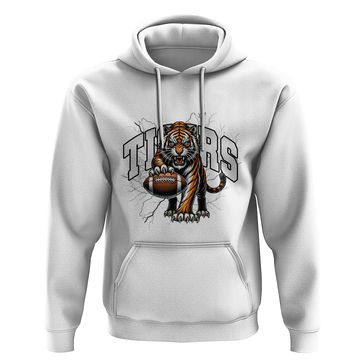 Funny Bengal Tiger Hoodie Gift For Football Lover - Wonder Print Shop