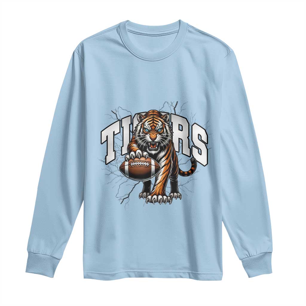 Funny Bengal Tiger Long Sleeve Shirt Gift For Football Lover - Wonder Print Shop