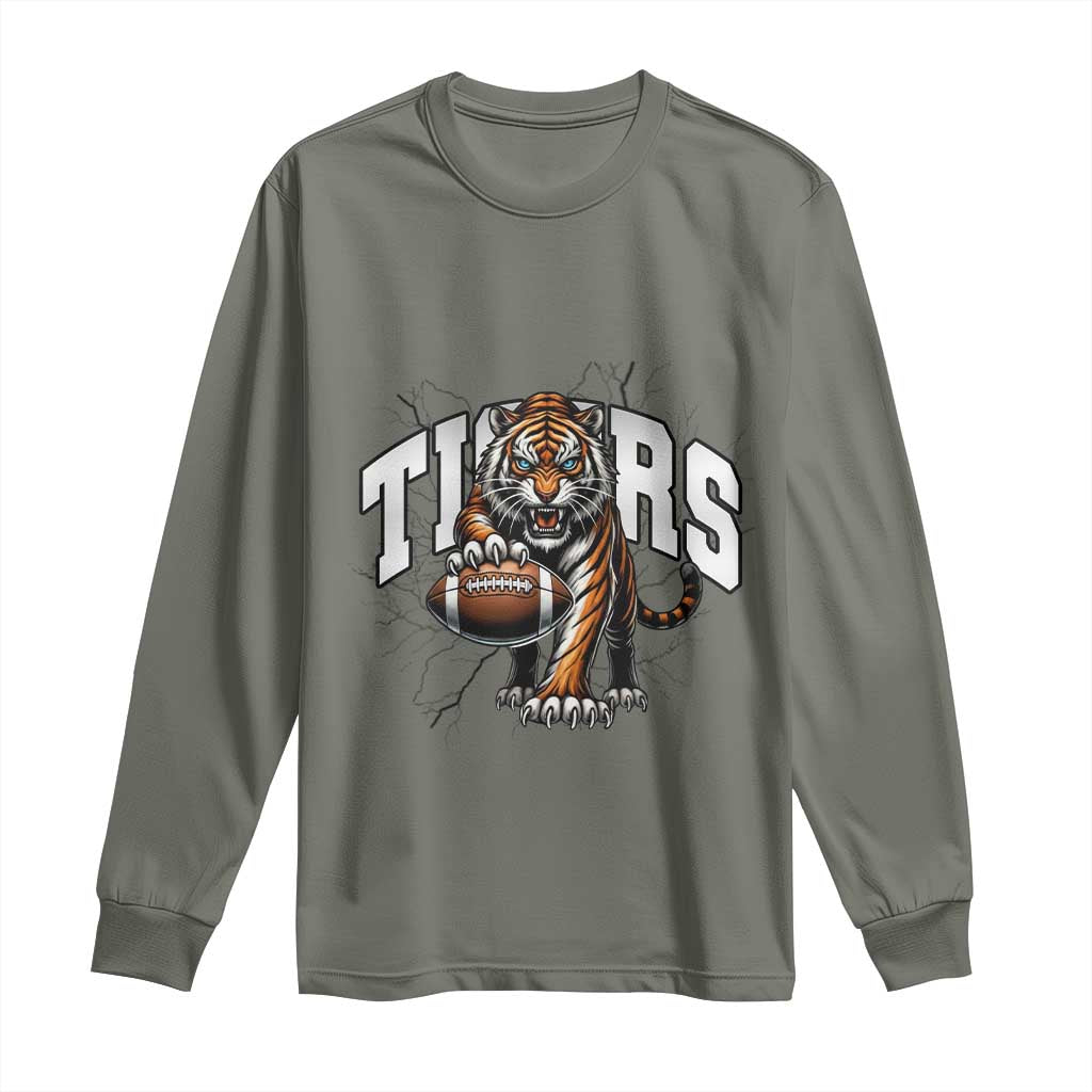 Funny Bengal Tiger Long Sleeve Shirt Gift For Football Lover - Wonder Print Shop