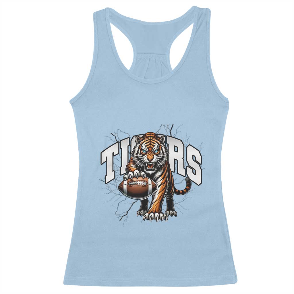 Funny Bengal Tiger Racerback Tank Top Gift For Football Lover - Wonder Print Shop