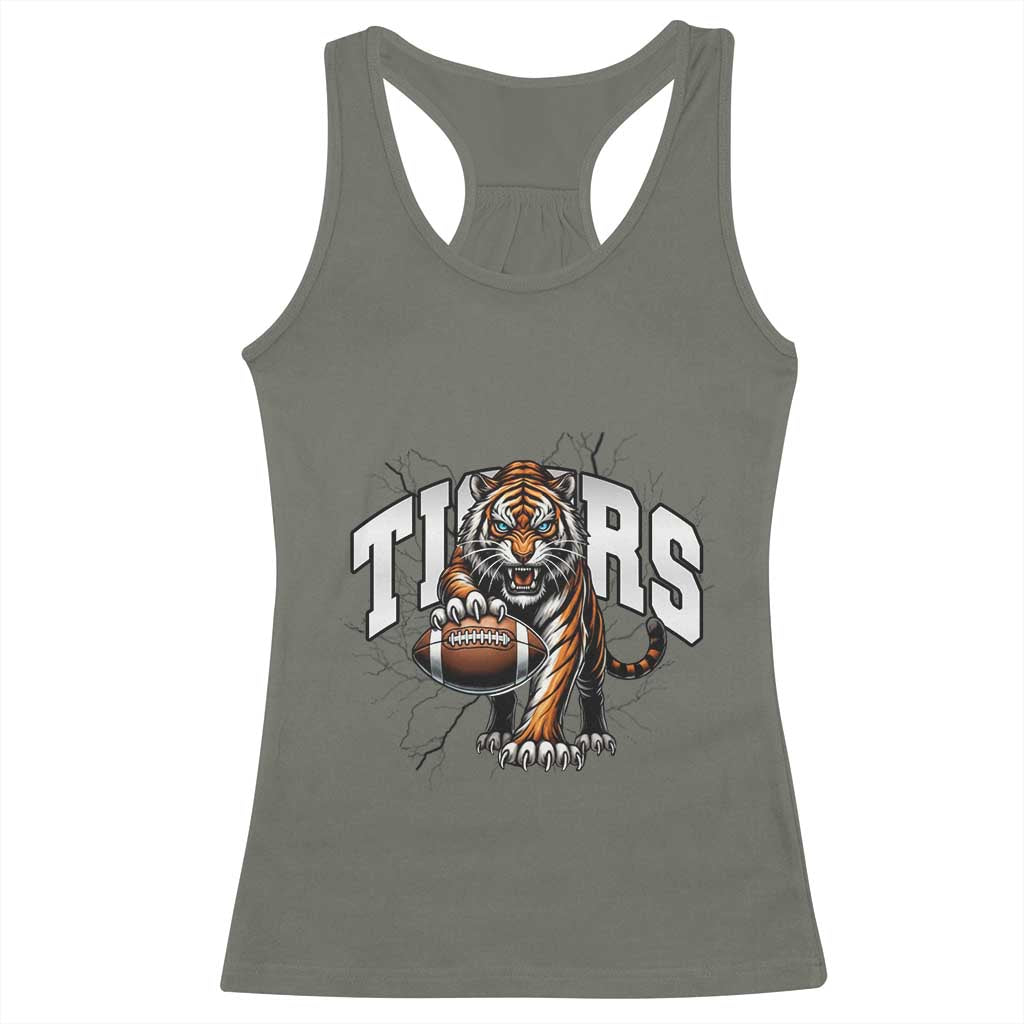 Funny Bengal Tiger Racerback Tank Top Gift For Football Lover - Wonder Print Shop