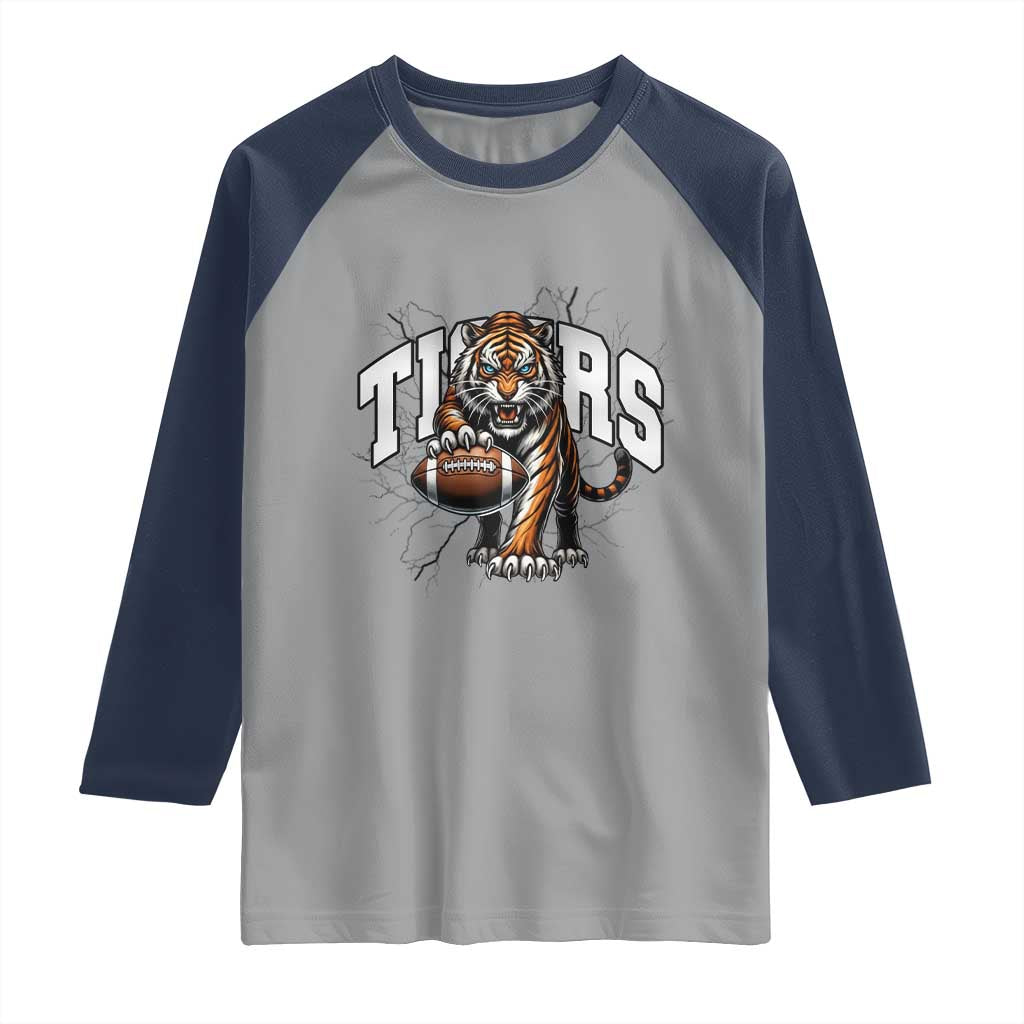 Funny Bengal Tiger Raglan Shirt Gift For Football Lover - Wonder Print Shop