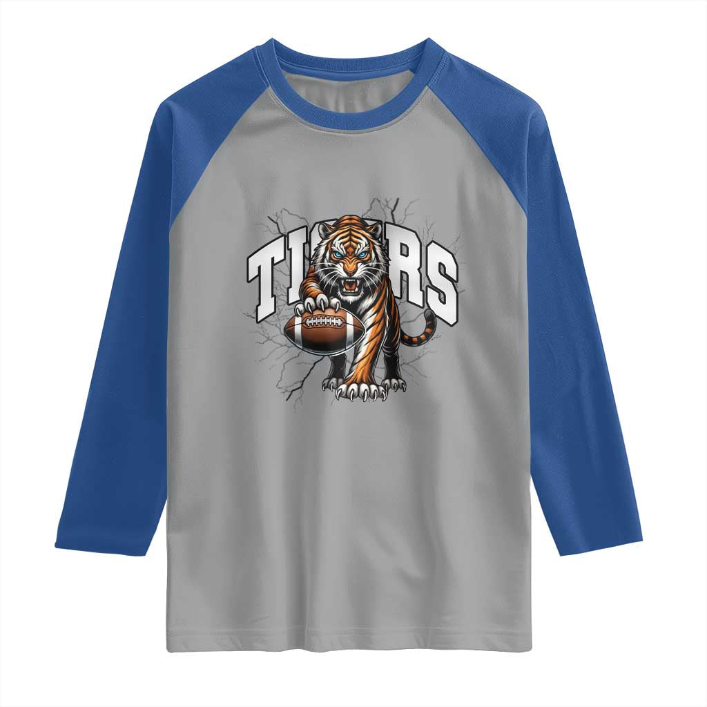 Funny Bengal Tiger Raglan Shirt Gift For Football Lover - Wonder Print Shop