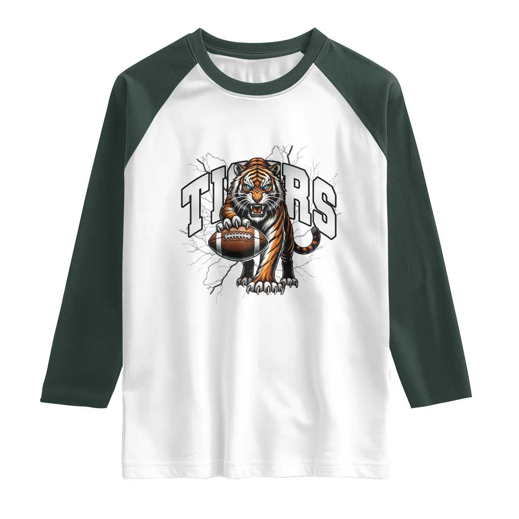 Funny Bengal Tiger Raglan Shirt Gift For Football Lover - Wonder Print Shop