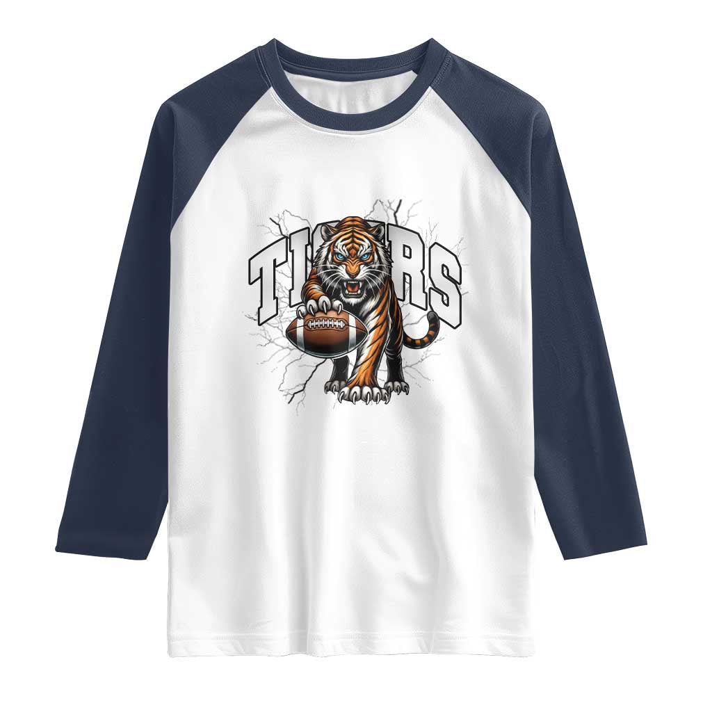 Funny Bengal Tiger Raglan Shirt Gift For Football Lover - Wonder Print Shop
