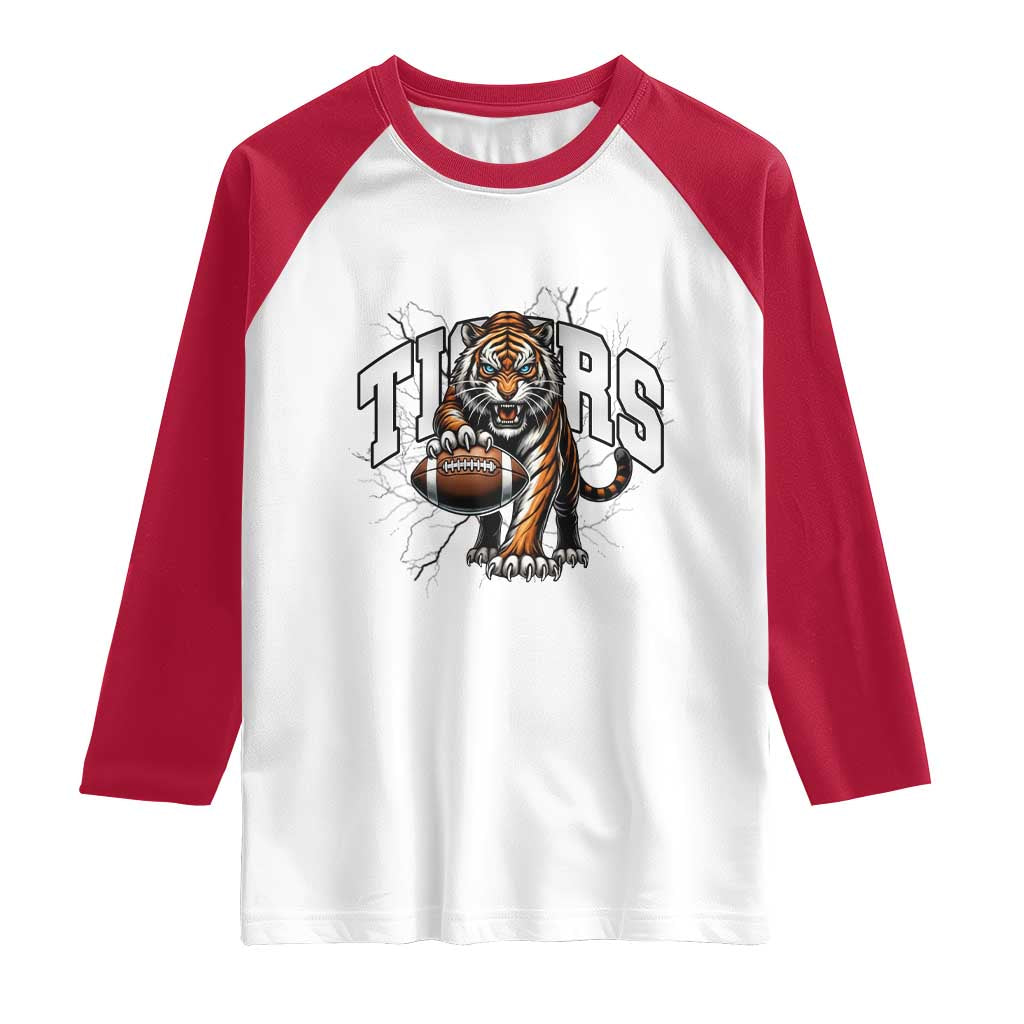 Funny Bengal Tiger Raglan Shirt Gift For Football Lover - Wonder Print Shop