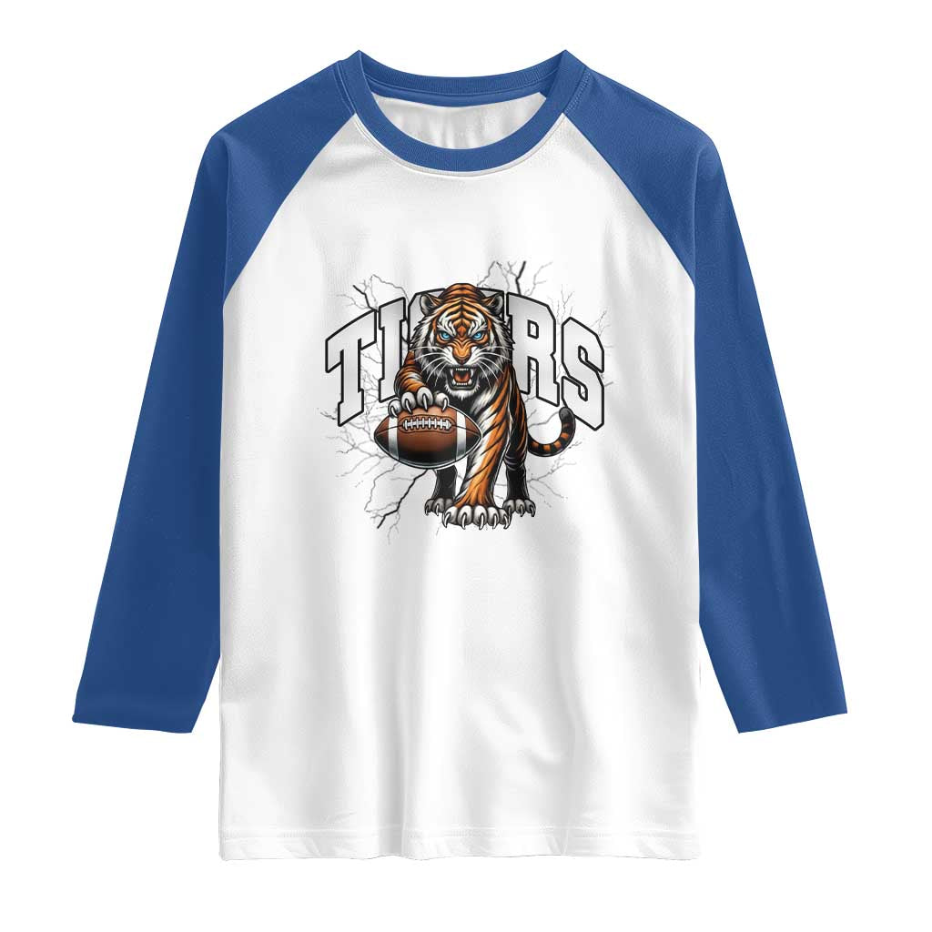 Funny Bengal Tiger Raglan Shirt Gift For Football Lover - Wonder Print Shop