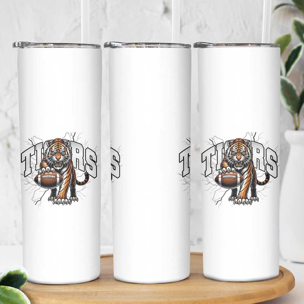 Funny Bengal Tiger Skinny Tumbler Gift For Football Lover - Wonder Print Shop