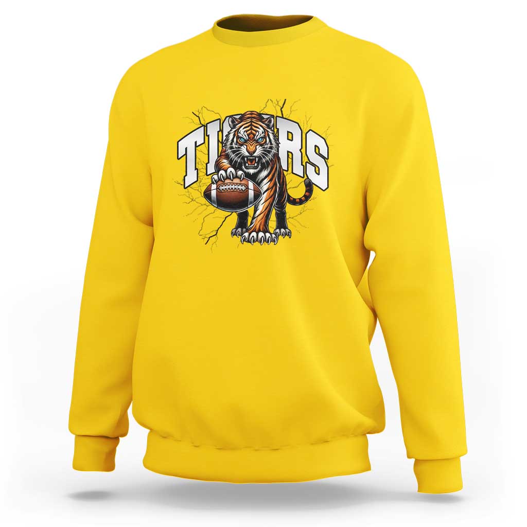 Funny Bengal Tiger Sweatshirt Gift For Football Lover - Wonder Print Shop