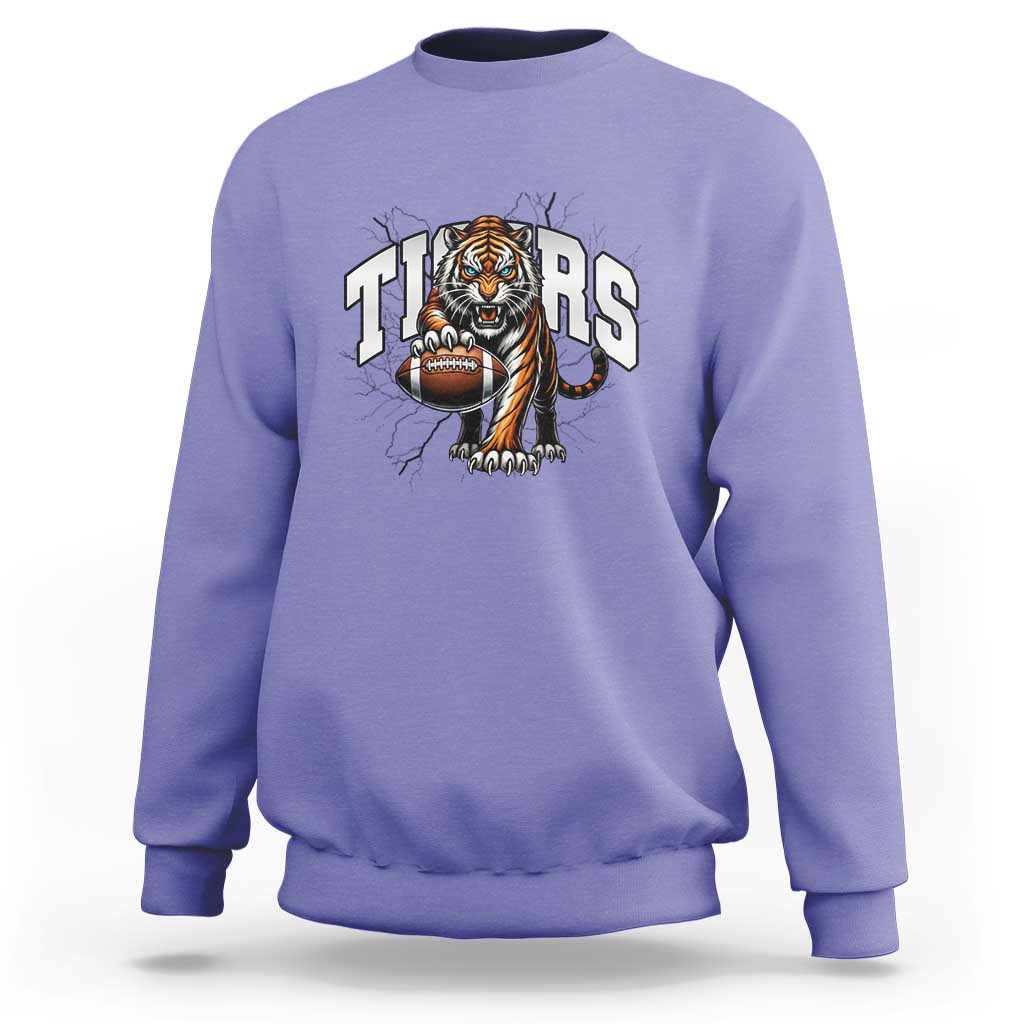 Funny Bengal Tiger Sweatshirt Gift For Football Lover - Wonder Print Shop