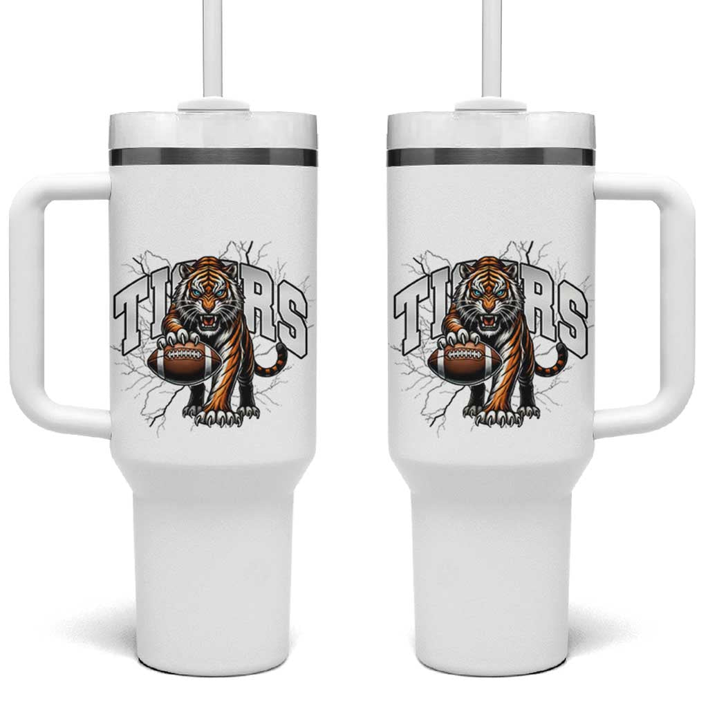 Funny Bengal Tiger Tumbler With Handle Gift For Football Lover - Wonder Print Shop