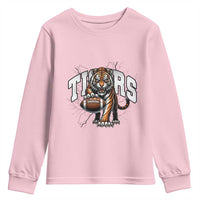 Funny Bengal Tiger Youth Sweatshirt Gift For Football Lover - Wonder Print Shop