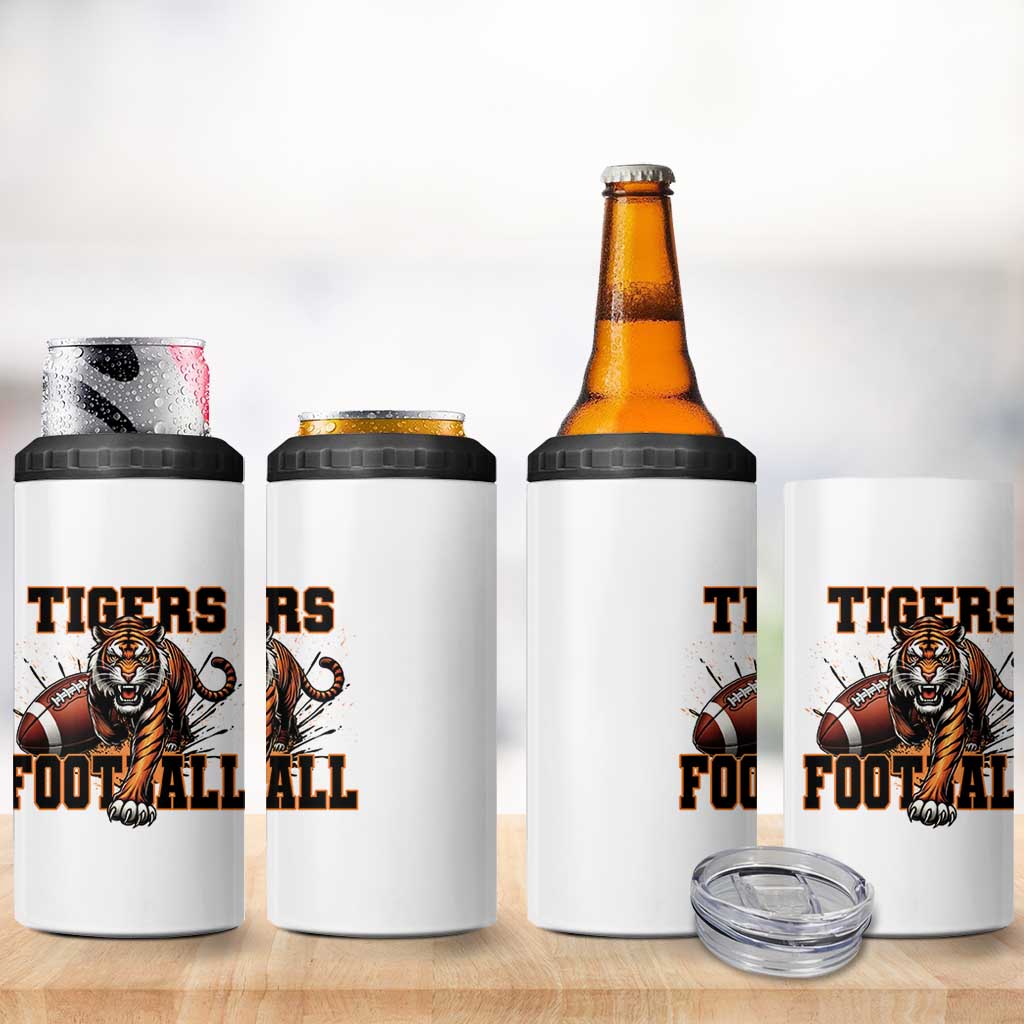 Bengal Tiger Football 4 in 1 Can Cooler Tumbler Game Day Gift - Wonder Print Shop