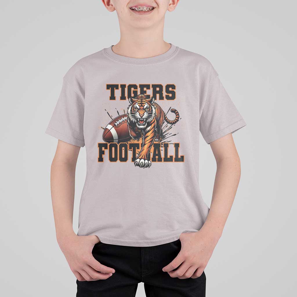 Bengal Tiger Football T Shirt For Kid Game Day Gift - Wonder Print Shop