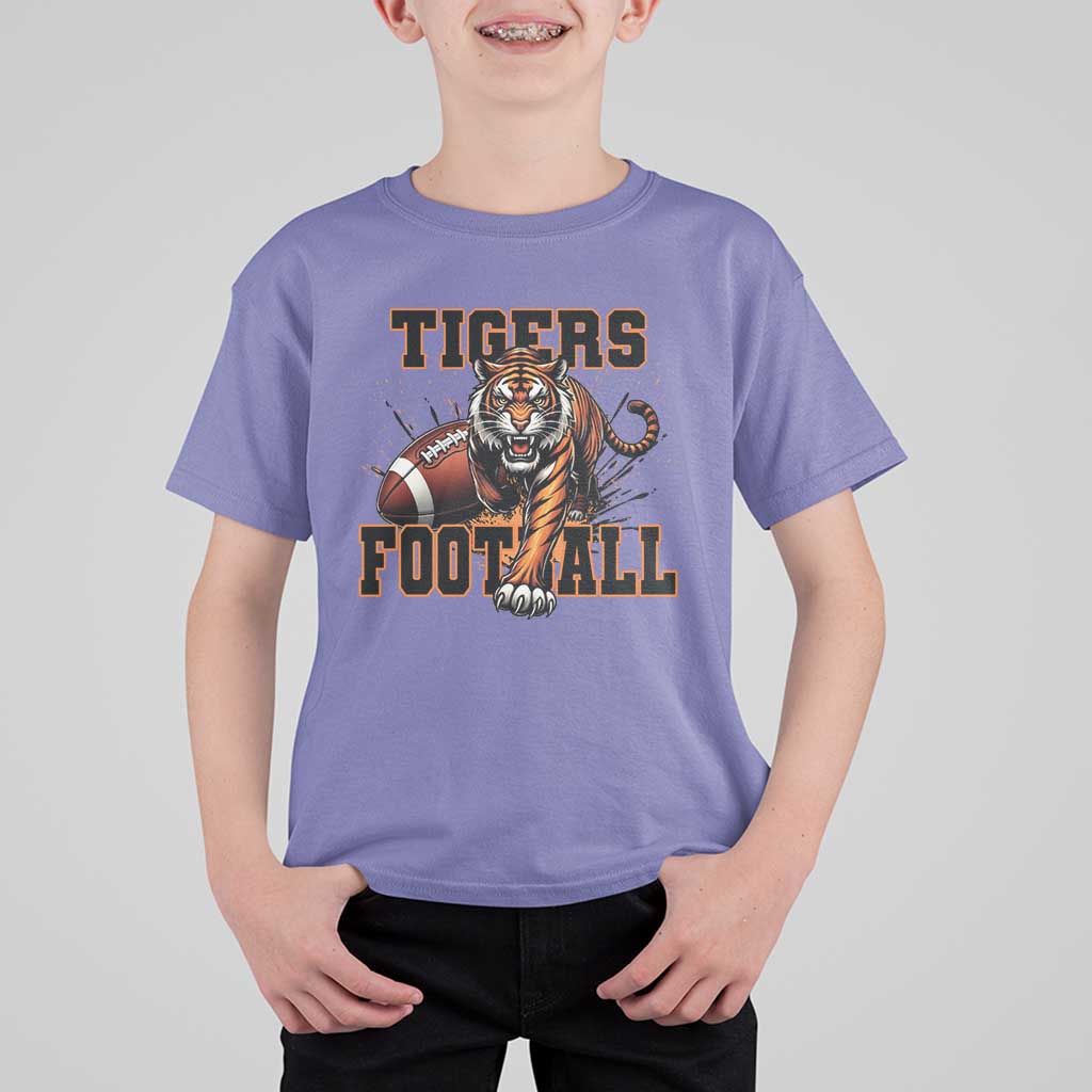 Bengal Tiger Football T Shirt For Kid Game Day Gift - Wonder Print Shop