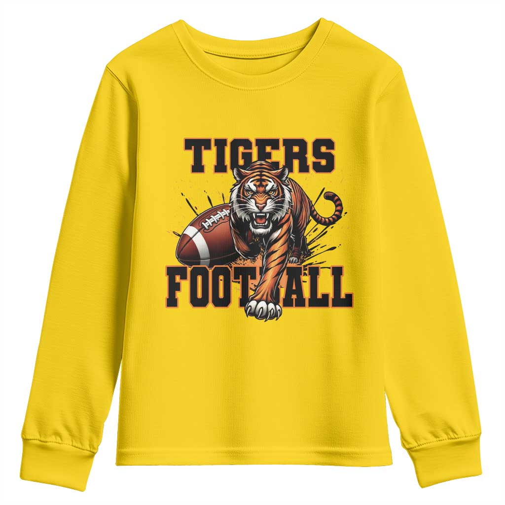 Bengal Tiger Football Youth Sweatshirt Game Day Gift - Wonder Print Shop