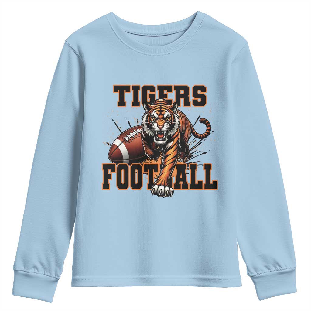 Bengal Tiger Football Youth Sweatshirt Game Day Gift - Wonder Print Shop