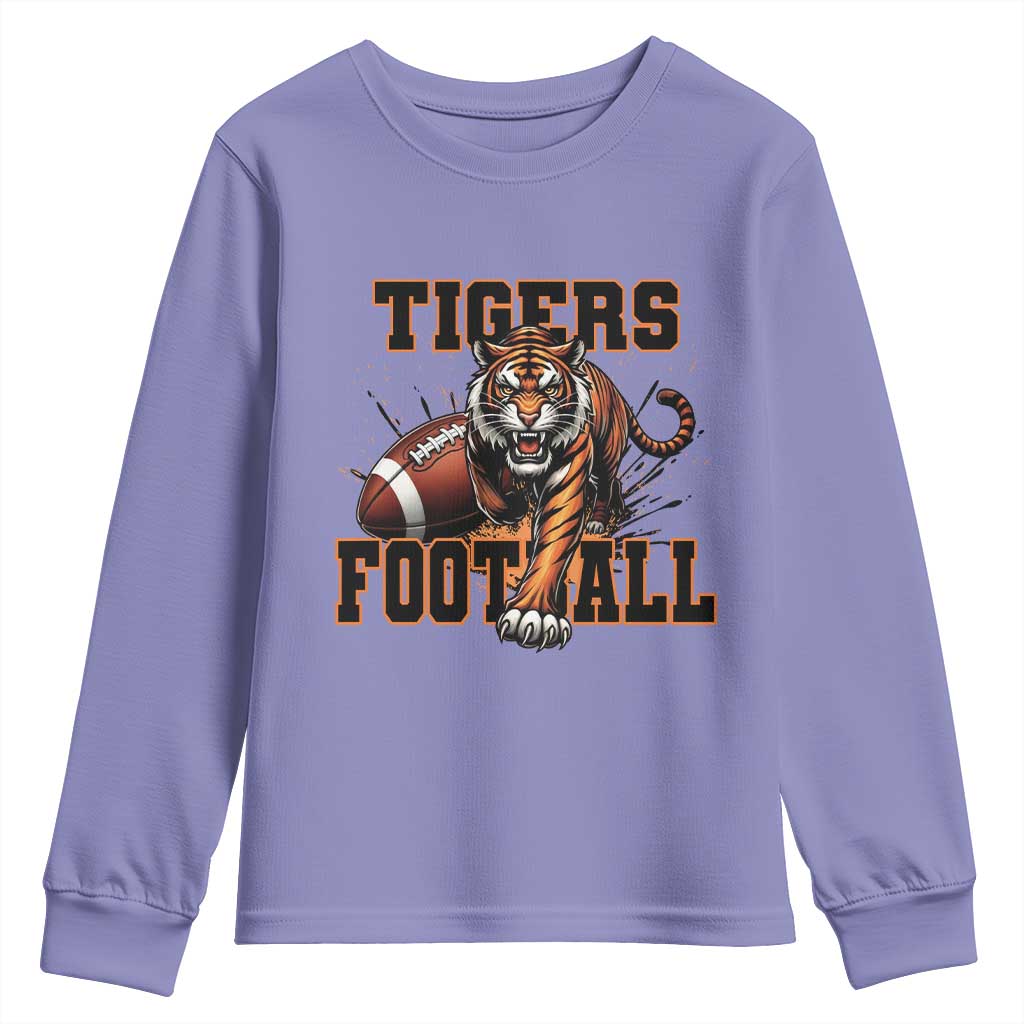 Bengal Tiger Football Youth Sweatshirt Game Day Gift - Wonder Print Shop