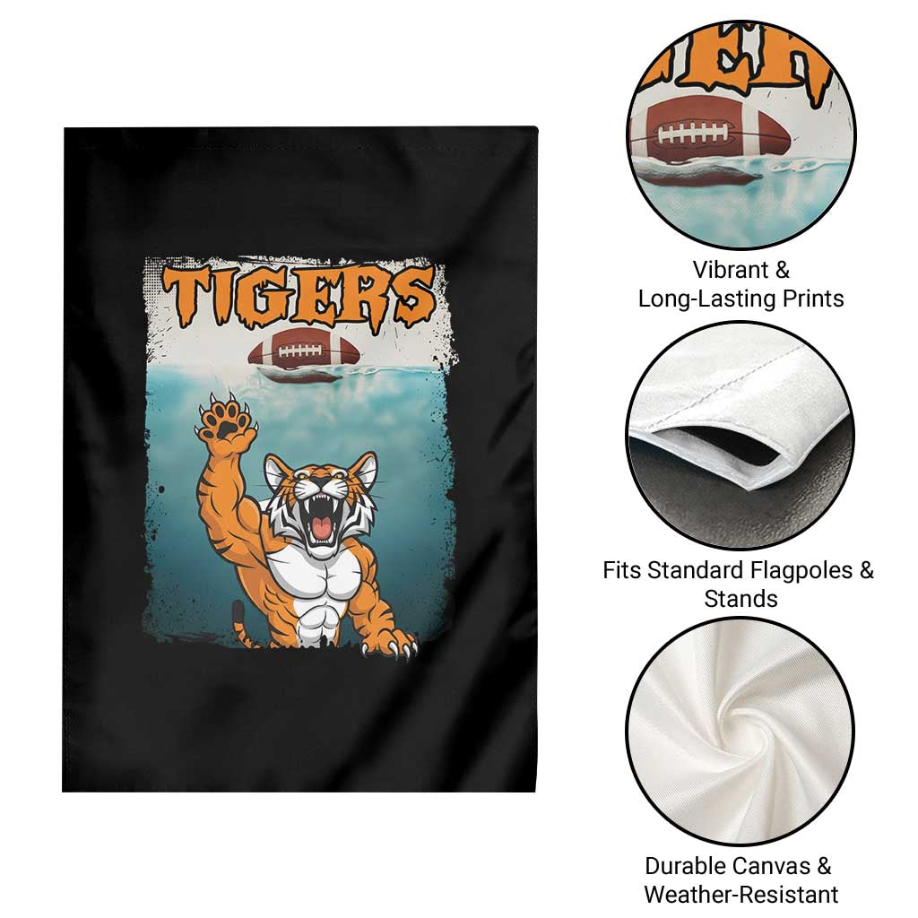 Bengal Tiger Football Garden Flag Horror Parody Gift - Wonder Print Shop